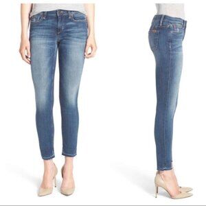 Anthropologie Joe's Jeans Skinny Jeans Icon Ankle Sonoe Denim dark wash raw hem
